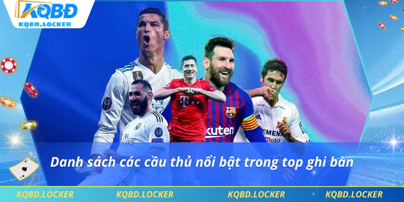 Danh sách các cầu thủ nổi bật trong top ghi bàn